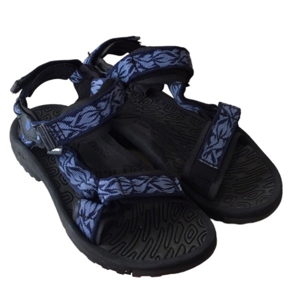 Teva Blue Black Hiking Sport Straps Adjuster Sandals Shoes 7